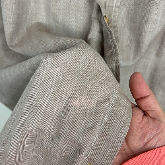 Brooks Brother Button Up Men Large Sport Shirt Brown Long Sleeve Adult Casual - Picture 5 of 11